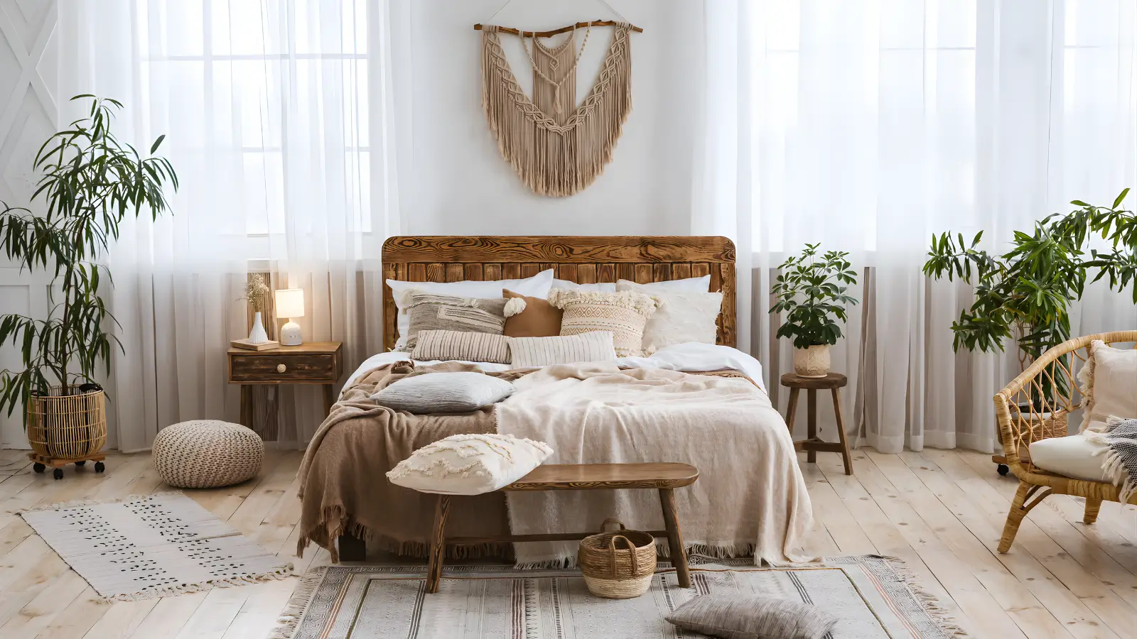 Beautiful bedroom decor ideas for women with feminine, boho and romantic styling inspiration