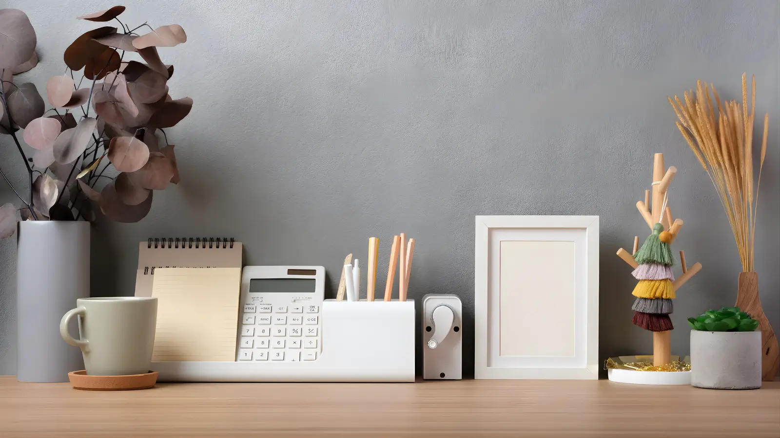Cute desk decor and accessories for women including stylish organizers, plants and chic office supplies