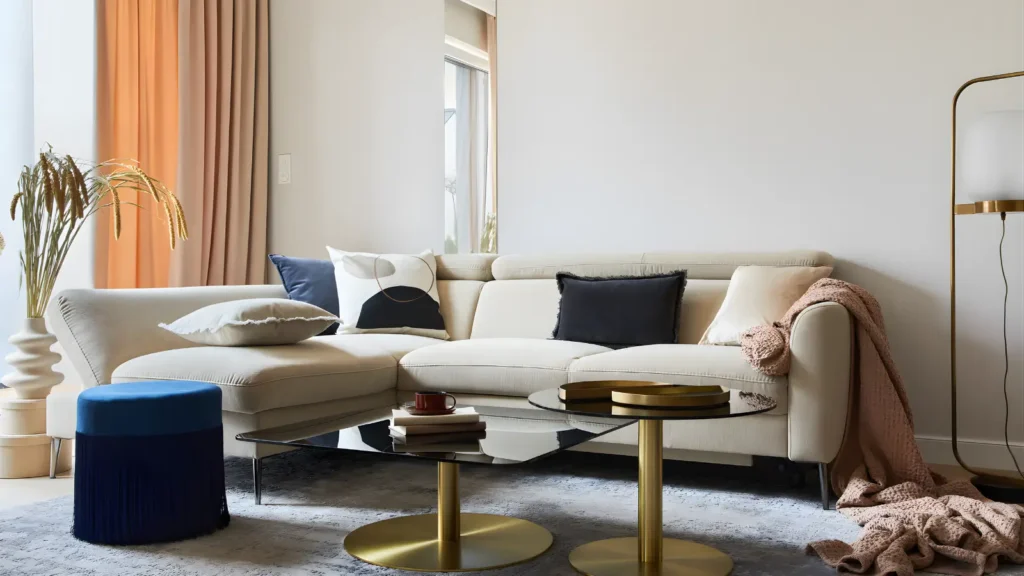 Living Room Decor Ideas for Women - A warm, inviting, feminine living room with layered textiles, soft lighting, and personal touches that feels like a sanctuary